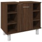 vidaXL Set de muebles de baño 3 pzas madera contrachapada roble marrón vidaXL Set de muebles de baño 3 pzas madera contrachapada roble marrón