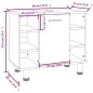 vidaXL Set de muebles de baño 3 pzas madera contrachapada roble marrón vidaXL Set de muebles de baño 3 pzas madera contrachapada roble marrón