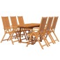 vidaXL Juego de comedor de jardín 7 piezas madera maciza de acacia vidaXL Juego de comedor de jardín 7 piezas madera maciza de acacia
