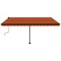 vidaXL Toldo de pie retráctil manual naranja y marrón 450x300 cm vidaXL Toldo de pie retráctil manual naranja y marrón 450x300 cm