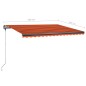 vidaXL Toldo de pie retráctil manual naranja y marrón 450x300 cm vidaXL Toldo de pie retráctil manual naranja y marrón 450x300 cm