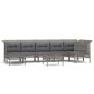 vidaXL Set de muebles de jardín 8 pzas y cojines ratán sintético gris vidaXL Set de muebles de jardín 8 pzas y cojines ratán sintético gris