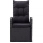 vidaXL Juego de comedor de jardín 7 piezas con cojines negro vidaXL Juego de comedor de jardín 7 piezas con cojines negro
