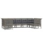 vidaXL Set de muebles de jardín 9 pzas y cojines ratán sintético gris vidaXL Set de muebles de jardín 9 pzas y cojines ratán sintético gris