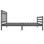 vidaXL Estructura de cama de madera maciza gris 90x200 cm vidaXL Estructura de cama de madera maciza gris 90x200 cm