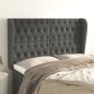 vidaXL Cabecero con orejas de terciopelo gris oscuro 147x23x118/128 cm vidaXL Cabecero con orejas de terciopelo gris oscuro 147x23x118/128 cm