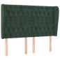 vidaXL Cabecero con orejas de terciopelo verde oscuro 147x23x118/128cm vidaXL Cabecero con orejas de terciopelo verde oscuro 147x23x118/128cm