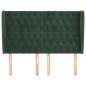 vidaXL Cabecero con orejas de terciopelo verde oscuro 147x23x118/128cm vidaXL Cabecero con orejas de terciopelo verde oscuro 147x23x118/128cm