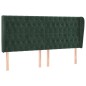 vidaXL Cabecero con orejas de terciopelo verde oscuro 183x23x118/128cm vidaXL Cabecero con orejas de terciopelo verde oscuro 183x23x118/128cm