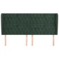 vidaXL Cabecero con orejas de terciopelo verde oscuro 183x23x118/128cm vidaXL Cabecero con orejas de terciopelo verde oscuro 183x23x118/128cm