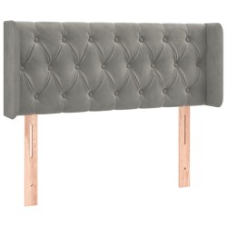 vidaXL Cabecero de terciopelo gris claro 103x16x78/88 cm