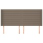 vidaXL Cabecero con orejas de tela gris taupe 163x16x118/128 cm