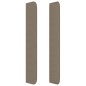 vidaXL Cabecero con orejas de tela gris taupe 163x16x118/128 cm