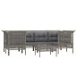 vidaXL Set de muebles de jardín 7 pzas y cojines ratán sintético gris vidaXL Set de muebles de jardín 7 pzas y cojines ratán sintético gris