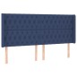 vidaXL Cabecero con orejas de tela azul 203x16x118/128 cm vidaXL Cabecero con orejas de tela azul 203x16x118/128 cm