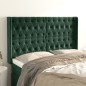 vidaXL Cabecero con orejas de terciopelo verde oscuro 147x16x118/128cm vidaXL Cabecero con orejas de terciopelo verde oscuro 147x16x118/128cm