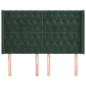 vidaXL Cabecero con orejas de terciopelo verde oscuro 147x16x118/128cm vidaXL Cabecero con orejas de terciopelo verde oscuro 147x16x118/128cm