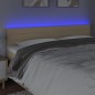 vidaXL Cabecero con LED de tela color crema 160x5x78/88 cm vidaXL Cabecero con LED de tela color crema 160x5x78/88 cm