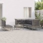 vidaXL Set de muebles de jardín 8 pzas y cojines ratán sintético gris vidaXL Set de muebles de jardín 8 pzas y cojines ratán sintético gris