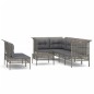 vidaXL Set de muebles de jardín 8 pzas y cojines ratán sintético gris vidaXL Set de muebles de jardín 8 pzas y cojines ratán sintético gris