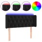 vidaXL Cabecero con LED de terciopelo negro 103x16x78/88 cm vidaXL Cabecero con LED de terciopelo negro 103x16x78/88 cm