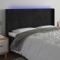 vidaXL Cabecero con LED de terciopelo negro 163x16x118/128 cm vidaXL Cabecero con LED de terciopelo negro 163x16x118/128 cm