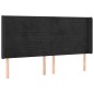 vidaXL Cabecero con LED de terciopelo negro 163x16x118/128 cm vidaXL Cabecero con LED de terciopelo negro 163x16x118/128 cm