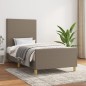 vidaXL Estructura de cama con cabecero de tela gris taupe 80x200 cm vidaXL Estructura de cama con cabecero de tela gris taupe 80x200 cm
