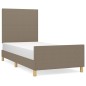 vidaXL Estructura de cama con cabecero de tela gris taupe 80x200 cm vidaXL Estructura de cama con cabecero de tela gris taupe 80x200 cm