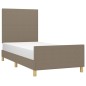 vidaXL Estructura de cama con cabecero de tela gris taupe 80x200 cm vidaXL Estructura de cama con cabecero de tela gris taupe 80x200 cm