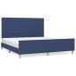 vidaXL Estructura de cama con cabecero de tela azul 160x200 cm