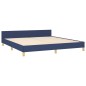 vidaXL Estructura de cama con cabecero de tela azul 160x200 cm