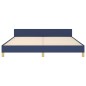 vidaXL Estructura de cama con cabecero de tela azul 160x200 cm