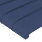 vidaXL Estructura de cama con cabecero de tela azul 160x200 cm