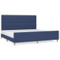 vidaXL Estructura de cama con cabecero de tela azul 200x200 cm vidaXL Estructura de cama con cabecero de tela azul 200x200 cm