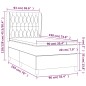 vidaXL Cama box spring con colchón terciopelo verde oscuro 90x190 cm