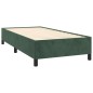 vidaXL Cama box spring con colchón terciopelo verde oscuro 90x200 cm vidaXL Cama box spring con colchón terciopelo verde oscuro 90x200 cm