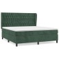 vidaXL Cama box spring con colchón terciopelo verde oscuro 180x200 cm vidaXL Cama box spring con colchón terciopelo verde oscuro 180x200 cm