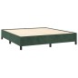 vidaXL Cama box spring con colchón terciopelo verde oscuro 180x200 cm vidaXL Cama box spring con colchón terciopelo verde oscuro 180x200 cm
