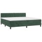 vidaXL Cama box spring colchón y LED terciopelo verde oscuro 200x200cm vidaXL Cama box spring colchón y LED terciopelo verde oscuro 200x200cm