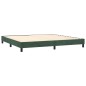 vidaXL Cama box spring colchón y LED terciopelo verde oscuro 200x200cm vidaXL Cama box spring colchón y LED terciopelo verde oscuro 200x200cm