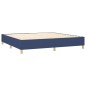 vidaXL Cama box spring colchón y luces LED tela azul 200x200 cm vidaXL Cama box spring colchón y luces LED tela azul 200x200 cm