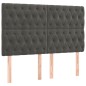 vidaXL Cama box spring con colchón terciopelo gris oscuro 140x200 cm