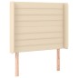 vidaXL Cama box spring colchón y luces LED tela crema 80x200 cm vidaXL Cama box spring colchón y luces LED tela crema 80x200 cm