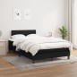 vidaXL Cama box spring con colchón tela negro 120x200 cm vidaXL Cama box spring con colchón tela negro 120x200 cm