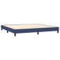 vidaXL Cama box spring con colchón tela azul 200x200 cm
