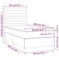 vidaXL Cama box spring con colchón tela color crema 80x200 cm vidaXL Cama box spring con colchón tela color crema 80x200 cm
