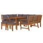 vidaXL Juego comedor jardín con cojines 9 piezas madera maciza acacia vidaXL Juego comedor jardín con cojines 9 piezas madera maciza acacia
