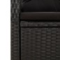 vidaXL Set comedor de jardín 3 pzas con cojines ratán sintético negro vidaXL Set comedor de jardín 3 pzas con cojines ratán sintético negro