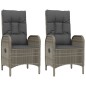 vidaXL Set comedor de jardín 3 piezas con cojines ratán sintético gris vidaXL Set comedor de jardín 3 piezas con cojines ratán sintético gris